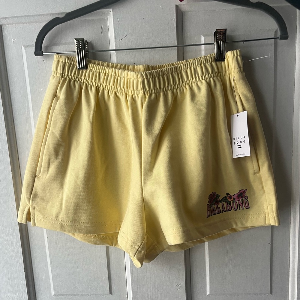 Billabong Women's Yellow Sweat Shorts